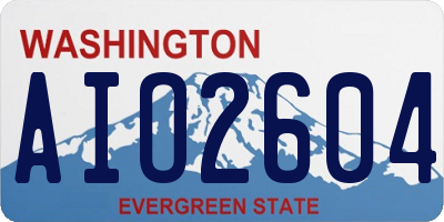 WA license plate AIO2604
