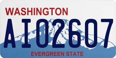 WA license plate AIO2607