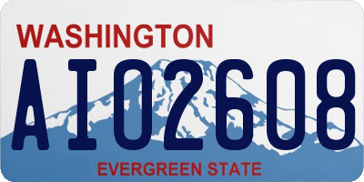 WA license plate AIO2608