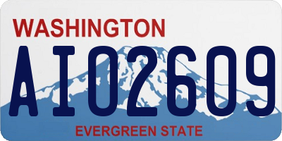 WA license plate AIO2609
