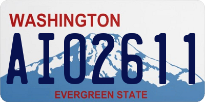 WA license plate AIO2611