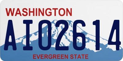 WA license plate AIO2614