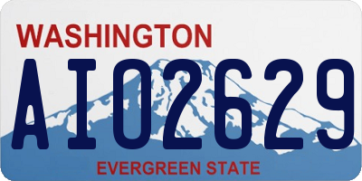 WA license plate AIO2629