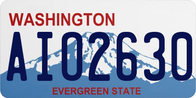 WA license plate AIO2630