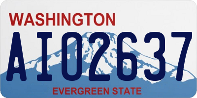 WA license plate AIO2637