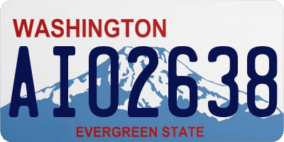 WA license plate AIO2638