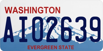 WA license plate AIO2639