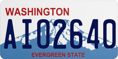 WA license plate AIO2640