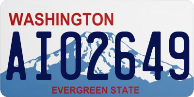 WA license plate AIO2649