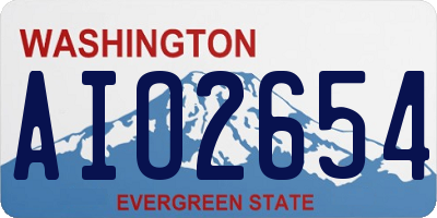 WA license plate AIO2654