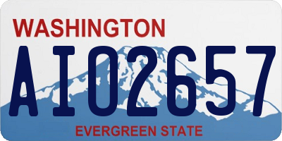 WA license plate AIO2657