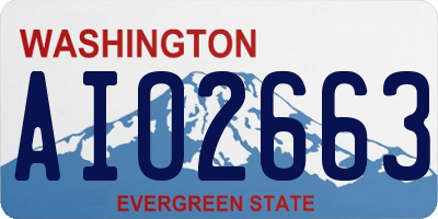 WA license plate AIO2663