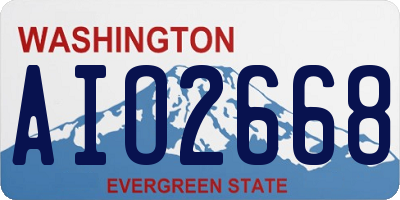 WA license plate AIO2668