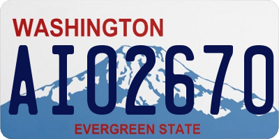 WA license plate AIO2670
