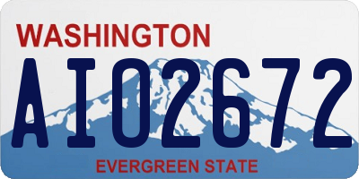 WA license plate AIO2672