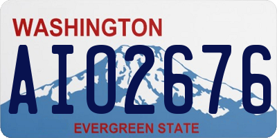 WA license plate AIO2676