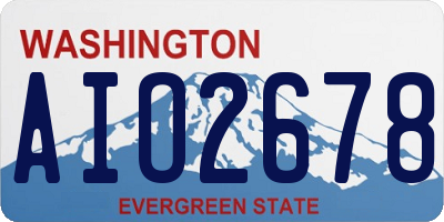WA license plate AIO2678