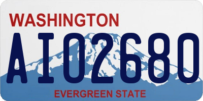 WA license plate AIO2680