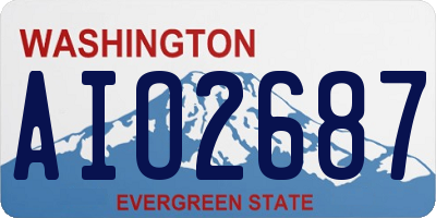 WA license plate AIO2687