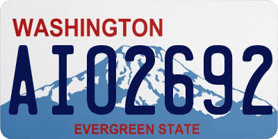 WA license plate AIO2692