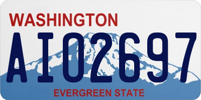 WA license plate AIO2697