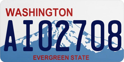 WA license plate AIO2708