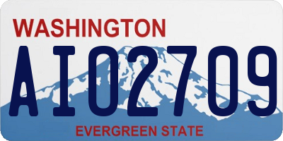 WA license plate AIO2709