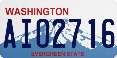 WA license plate AIO2716