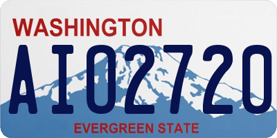 WA license plate AIO2720