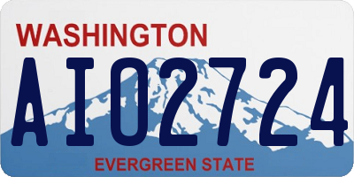 WA license plate AIO2724