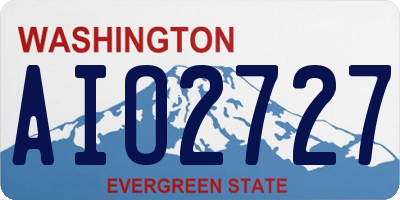 WA license plate AIO2727
