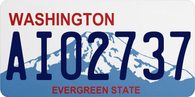 WA license plate AIO2737