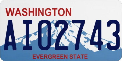 WA license plate AIO2743