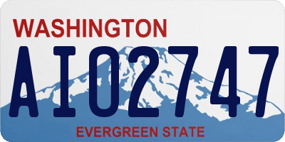 WA license plate AIO2747