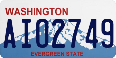 WA license plate AIO2749