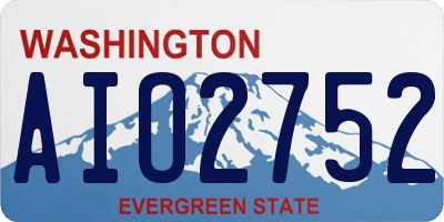 WA license plate AIO2752