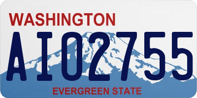 WA license plate AIO2755