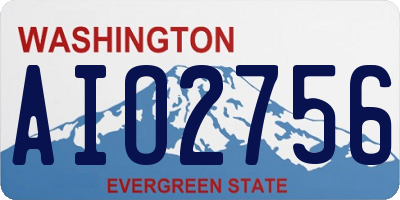 WA license plate AIO2756