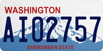 WA license plate AIO2757