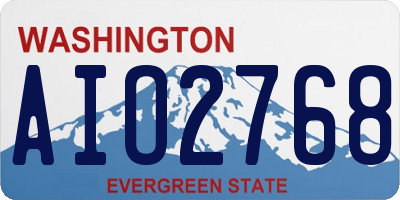 WA license plate AIO2768