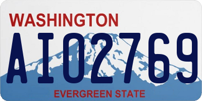 WA license plate AIO2769