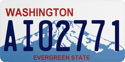 WA license plate AIO2771