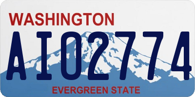 WA license plate AIO2774