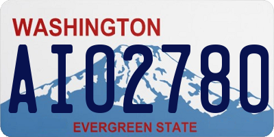 WA license plate AIO2780