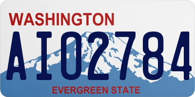 WA license plate AIO2784