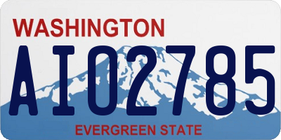 WA license plate AIO2785