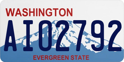 WA license plate AIO2792