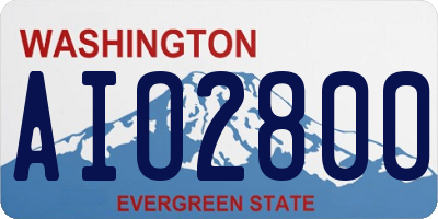 WA license plate AIO2800