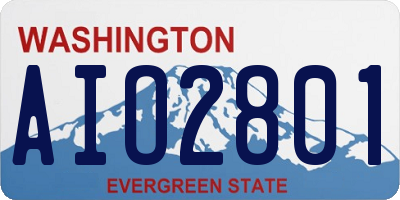 WA license plate AIO2801