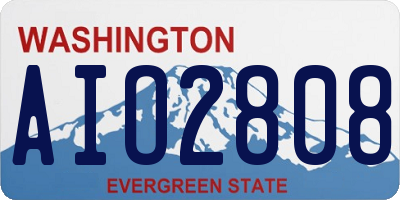 WA license plate AIO2808